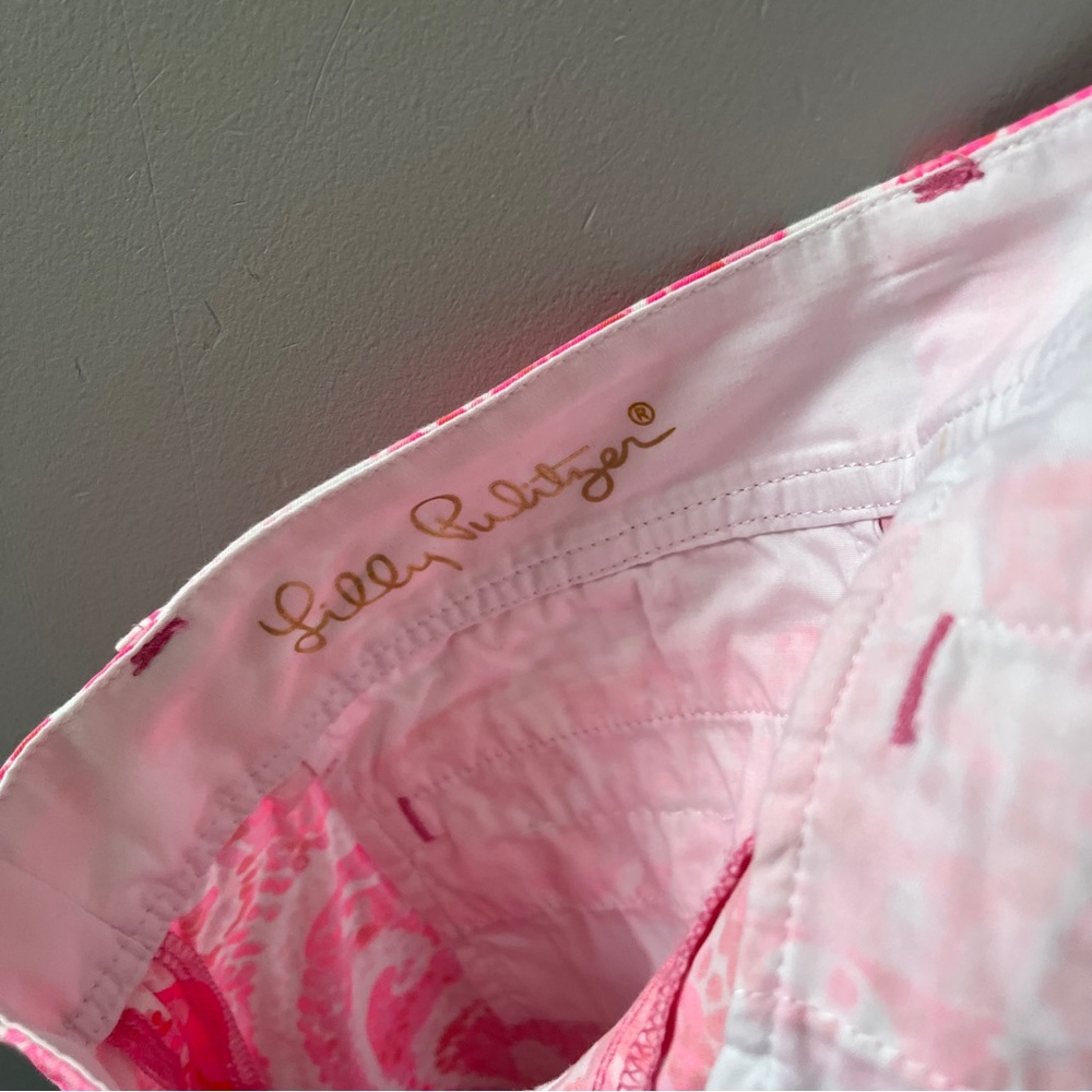 Lilly Pulitzer Walsh Shorts in Pink Pout Colorful Preppy Octopus Cotton Size 0 - Picture 5 of 9